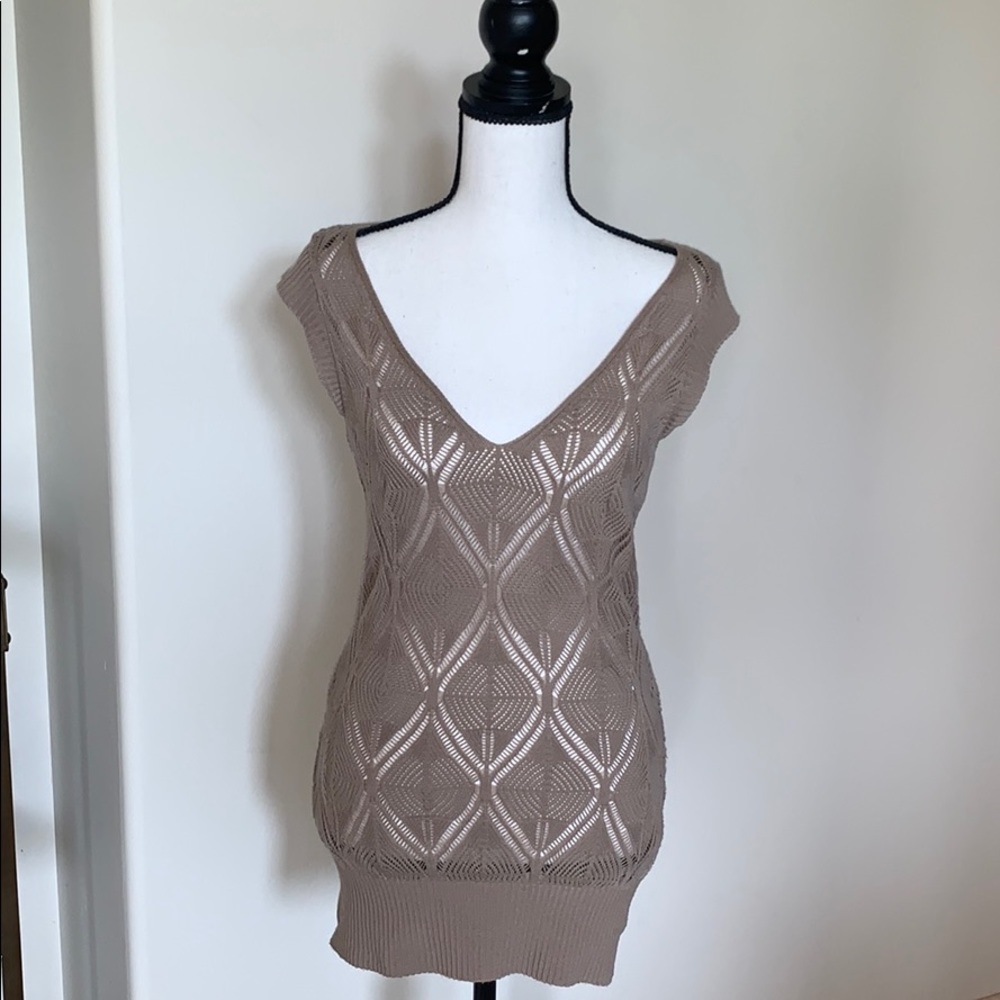 Taupe woman’s knit top